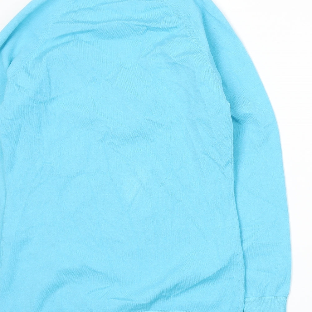 Galvin Green Womens Blue  Knit Pullover Jumper Size S