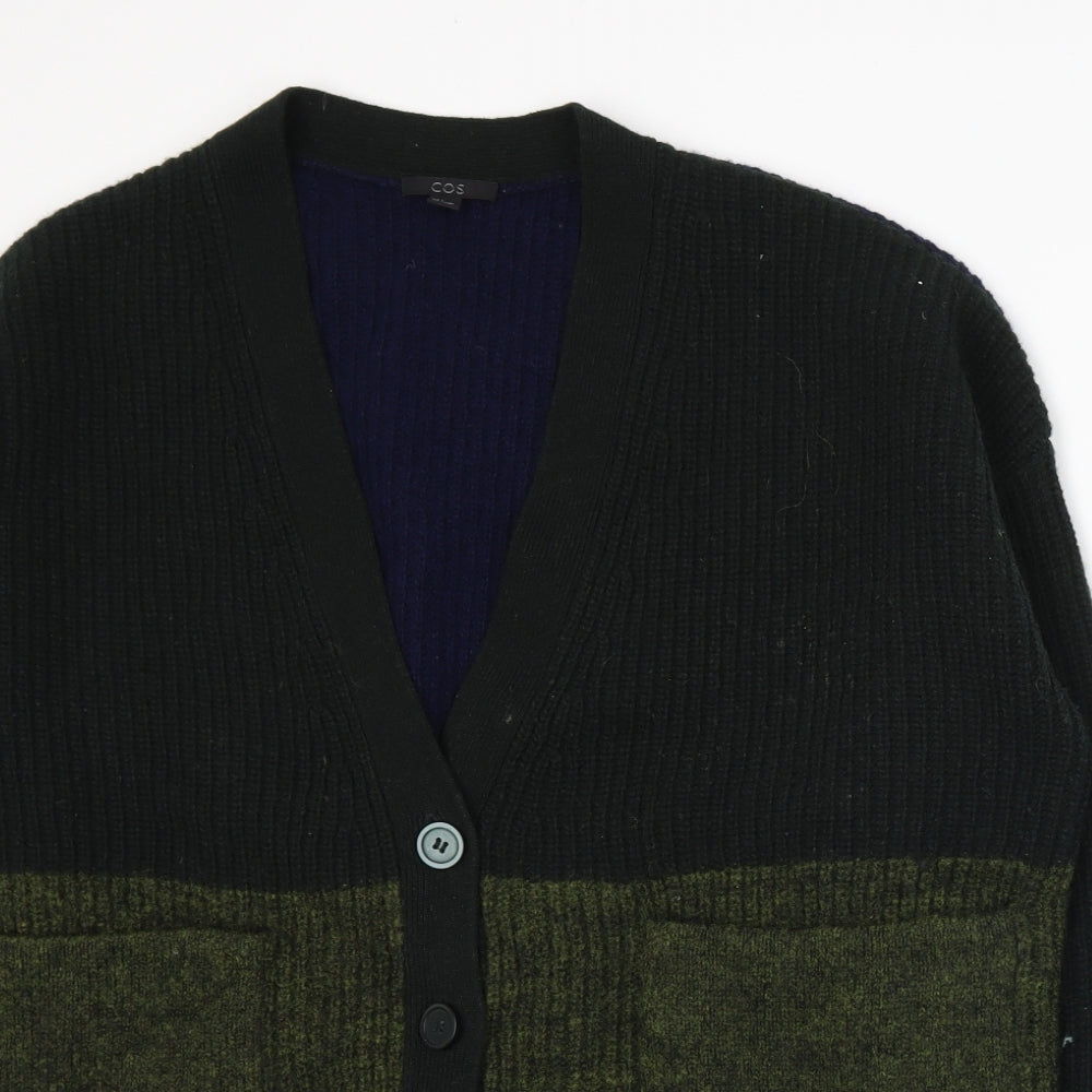 COS Womens Green  Knit Cardigan Jumper Size S