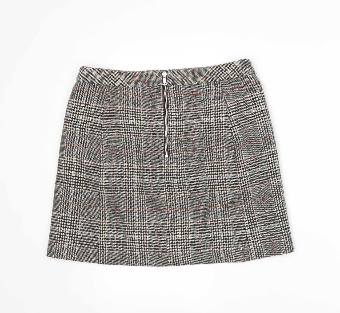 NEXT Womens Beige Houndstooth  A-Line Skirt Size 12