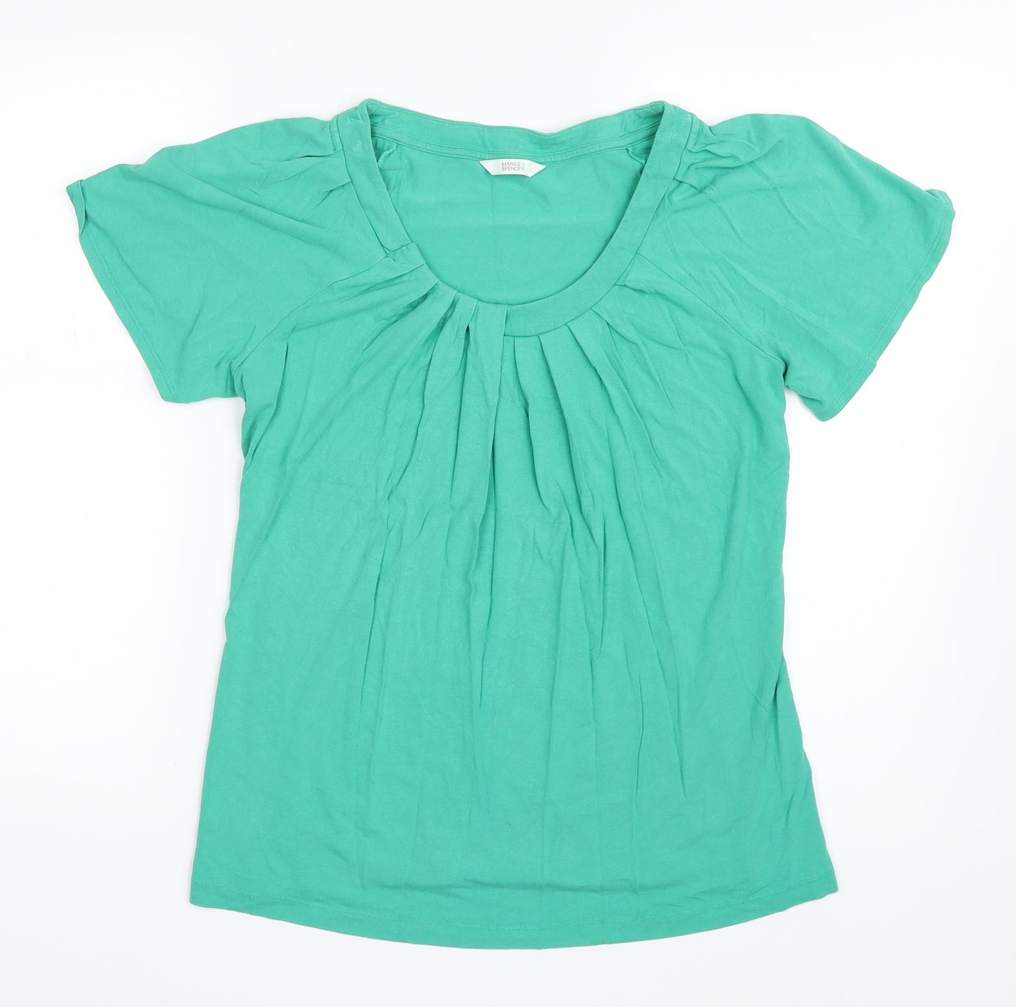 Marks and Spencer Womens Green   Basic T-Shirt Size 8