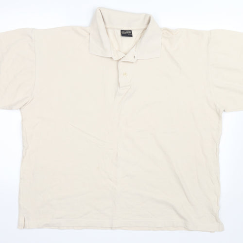 Academy Mens Ivory    Polo Size 2XL