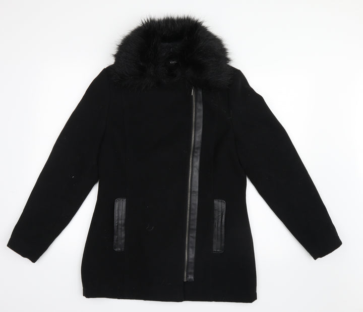 Klass Womens Black Pea Coat Coat Size 10