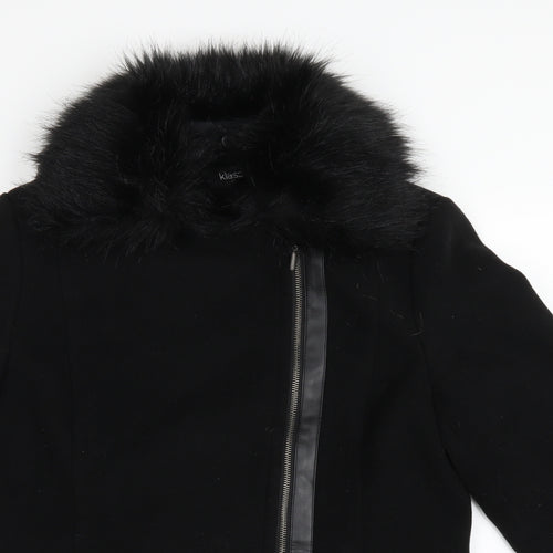 Klass Womens Black   Pea Coat Coat Size 10