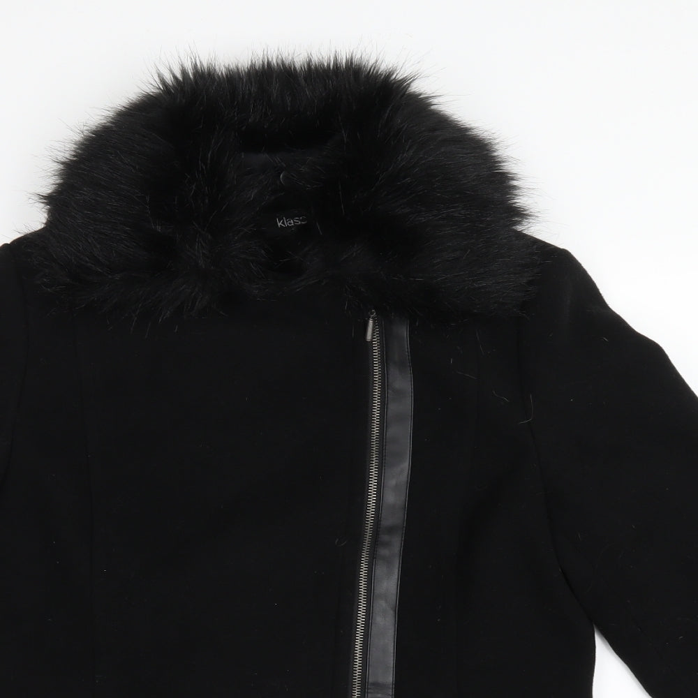 Klass Womens Black   Pea Coat Coat Size 10