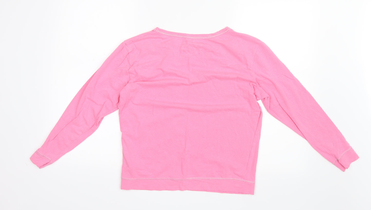 F&F Womens Pink Geometric  Top Pyjama Top Size 8