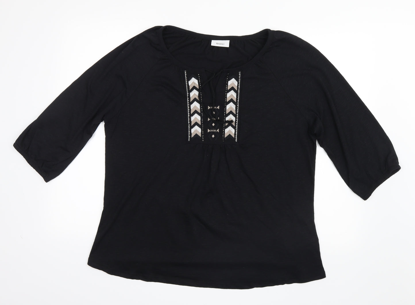 Yessica Womens Black   Basic Blouse Size XL