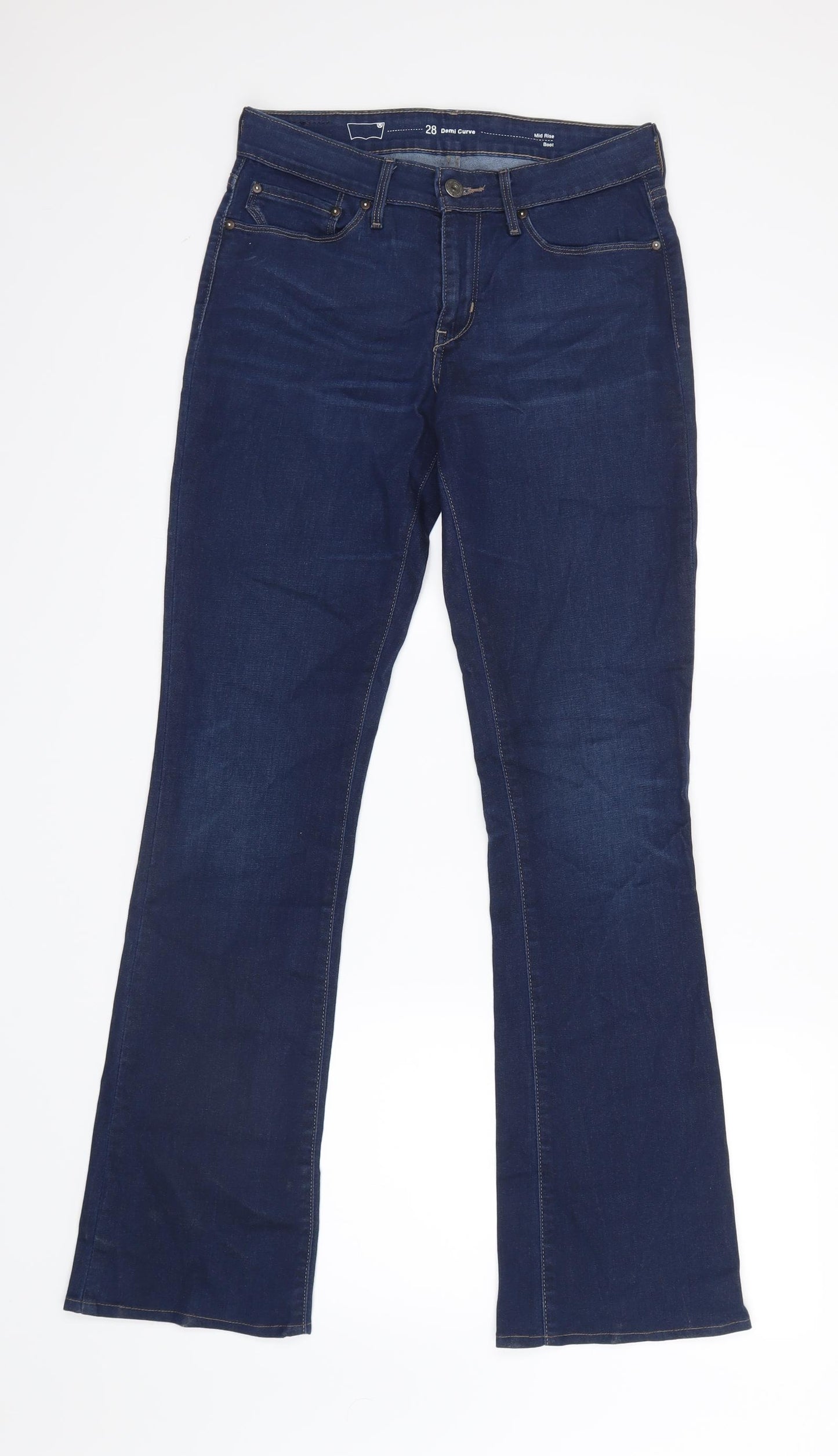Levi's Womens Blue  Denim Bootcut Jeans Size 28 in L31.5 in