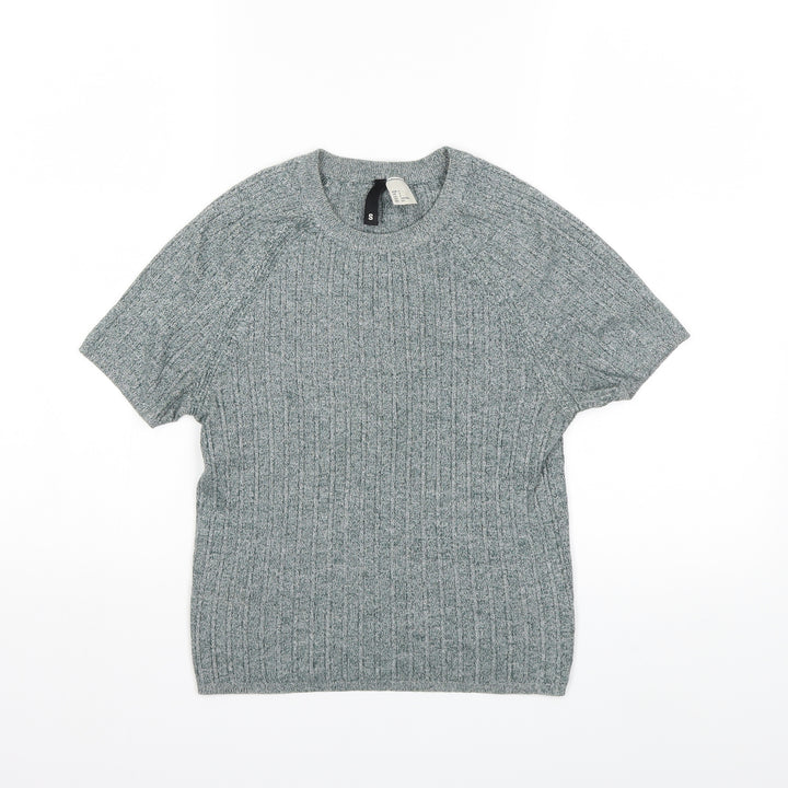 H&M Womens Grey  Knit Pullover Jumper Size S