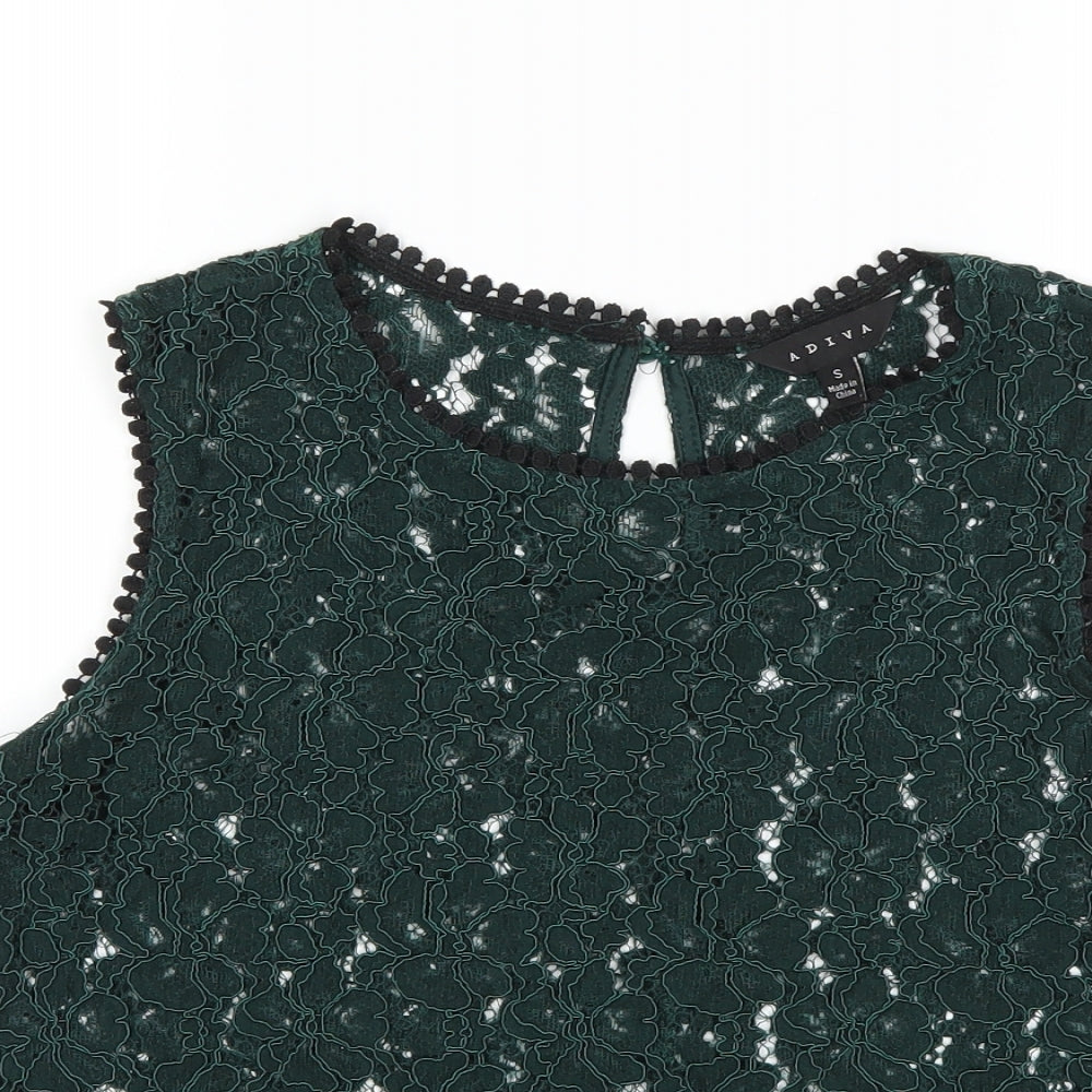Adiva Womens Green   Basic Blouse Size S