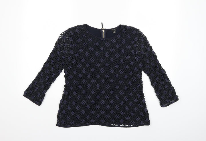 Ann Taylor Womens Blue Pullover Jumper Size S