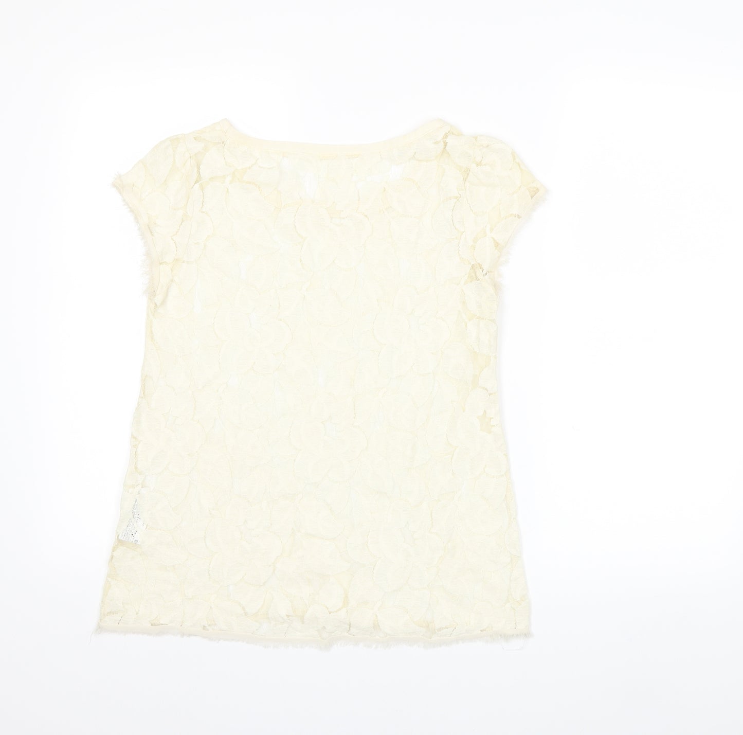 Zara Womens Ivory   Basic T-Shirt Size M