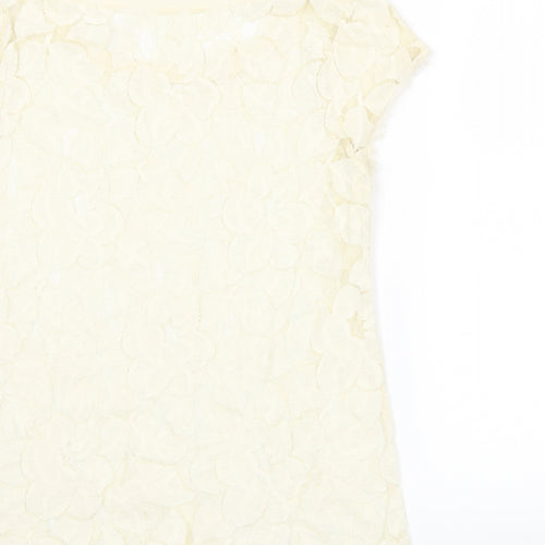 Zara Womens Ivory   Basic T-Shirt Size M