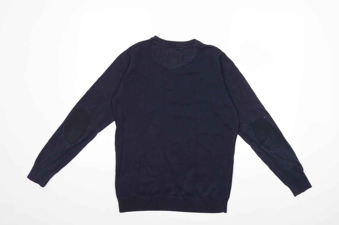 quaterback Mens Blue   Pullover Jumper Size S