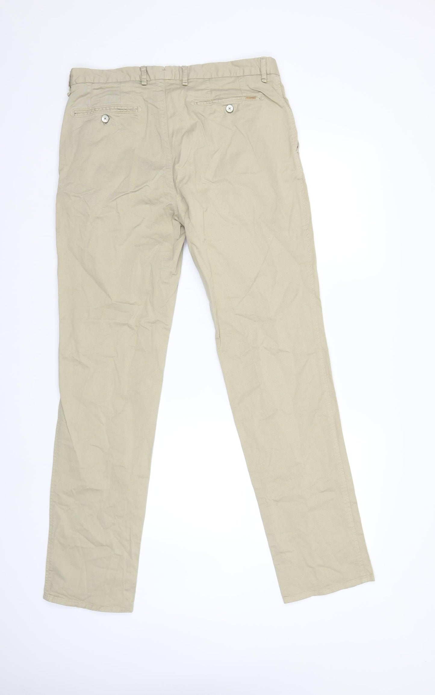 Massimo Dutti Mens Beige   Trousers  Size 44 L32 in
