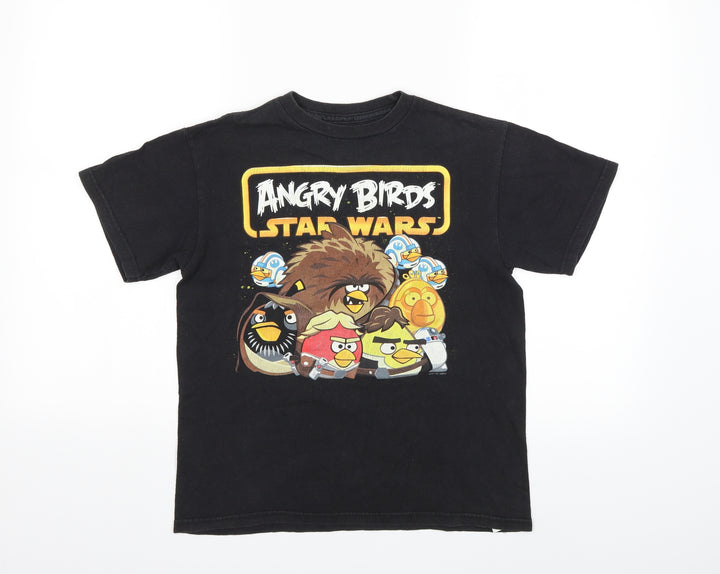 Angry Birds Womens Black   Basic T-Shirt Size 10