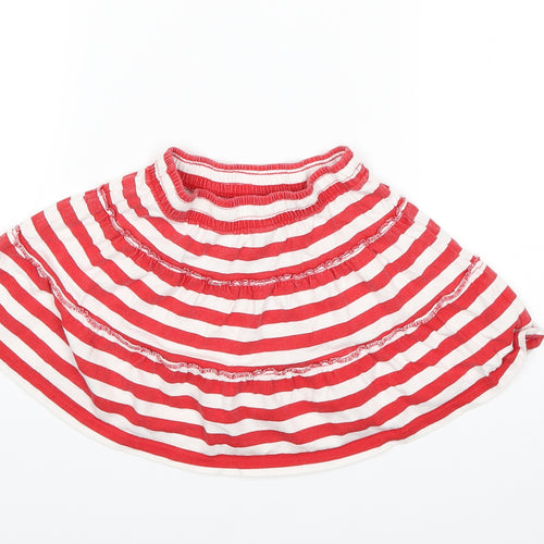 George Girls Red Striped  Skater Skirt Size 2-3 Years