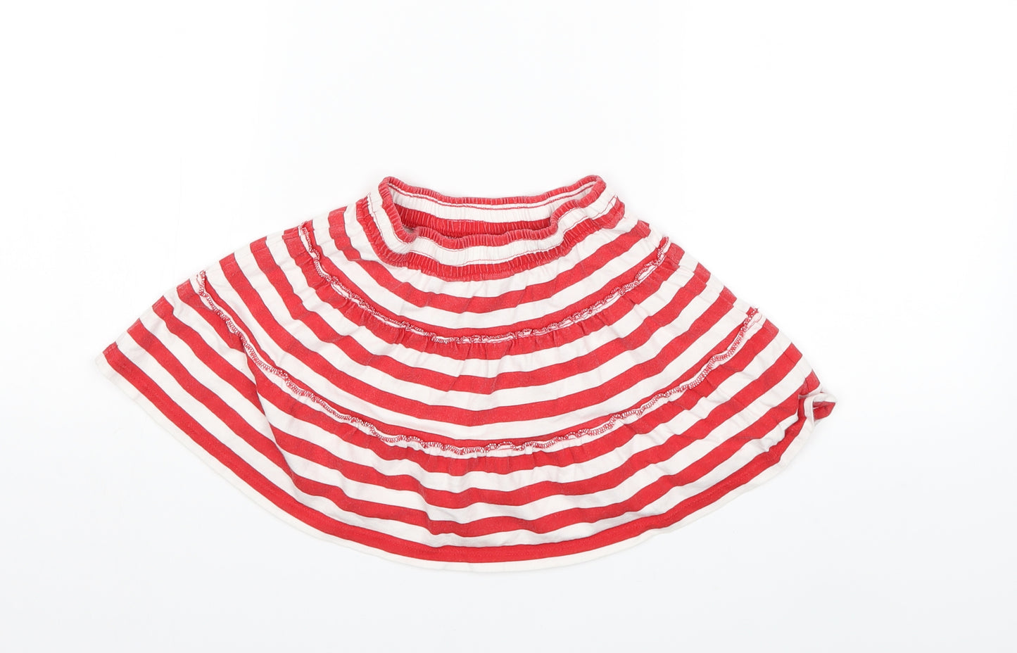 George Girls Red Striped  Skater Skirt Size 2-3 Years