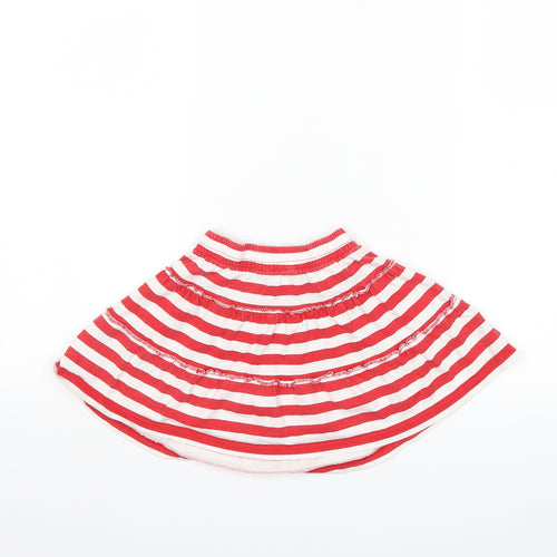 George Girls Red Striped  Skater Skirt Size 2-3 Years