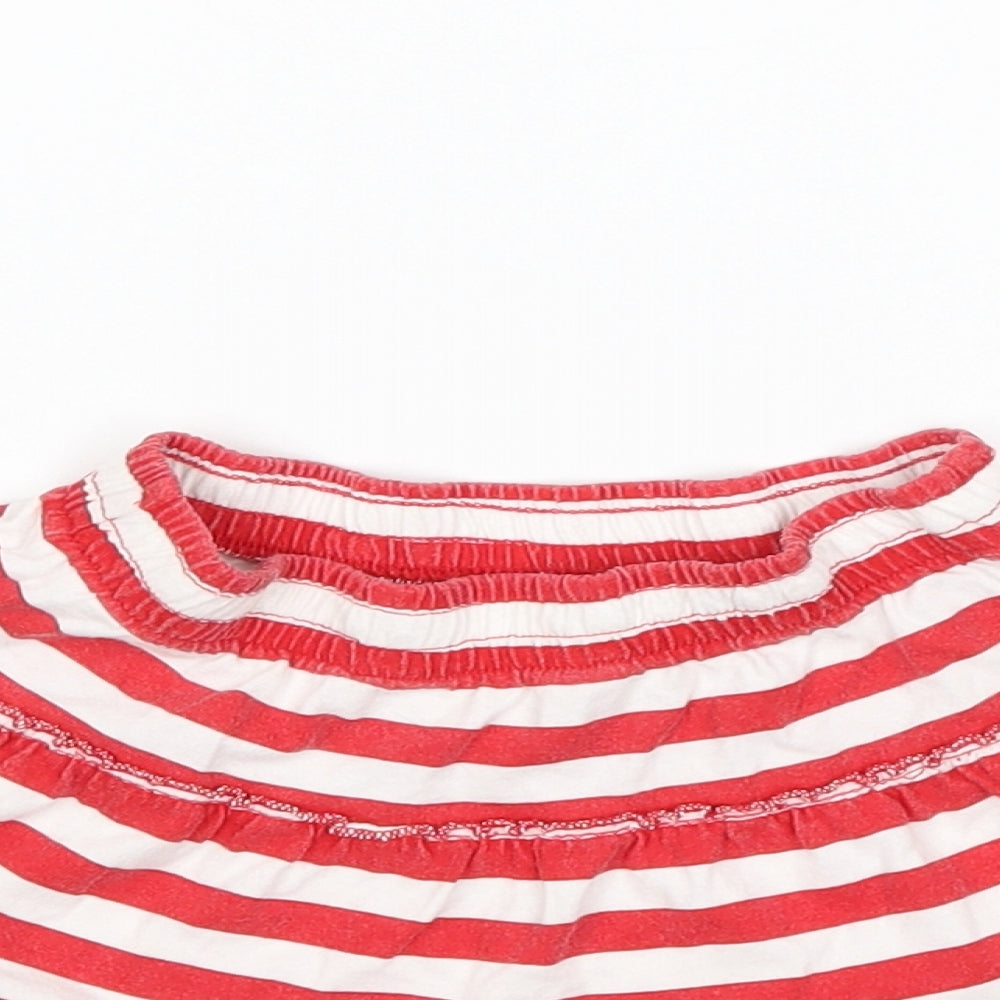 George Girls Red Striped  Skater Skirt Size 2-3 Years
