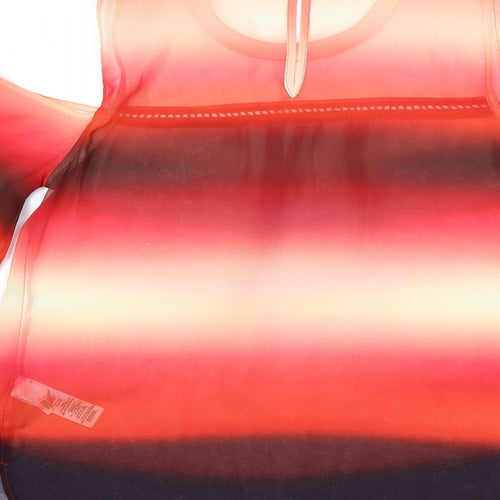 NEXT Womens Red Striped  Basic Blouse Size 12