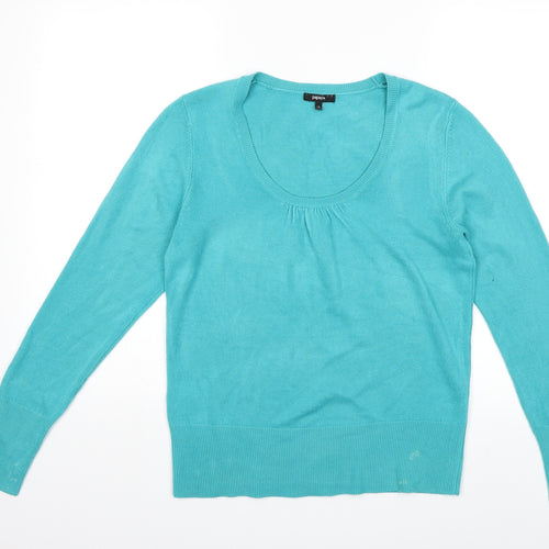 Papaya Womens Blue  Knit Pullover Jumper Size 14