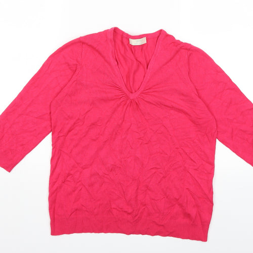 Marks and Spencer Womens Pink  Knit Pullover Jumper Size 12