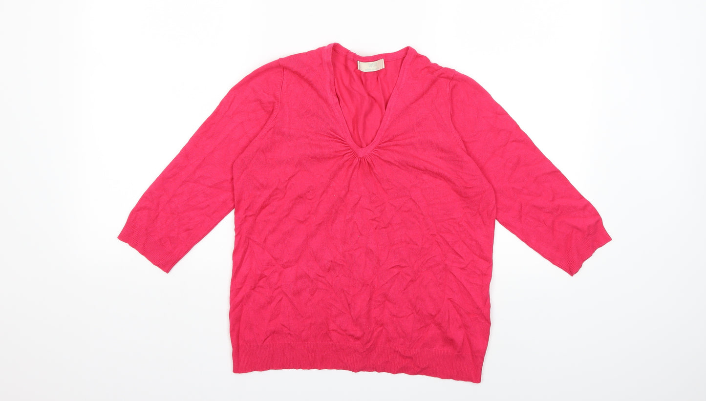 Marks and Spencer Womens Pink  Knit Pullover Jumper Size 12