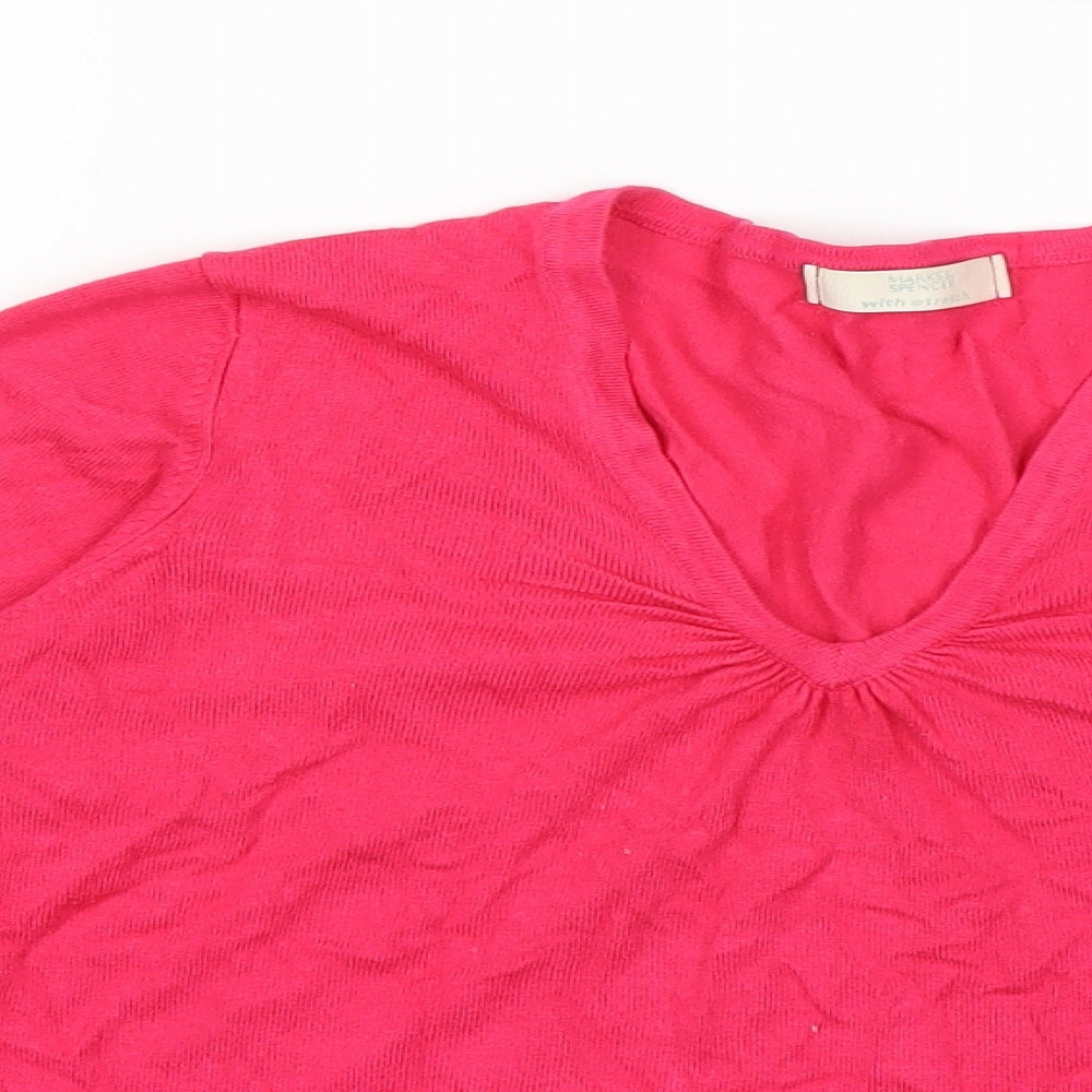 Marks and Spencer Womens Pink  Knit Pullover Jumper Size 12