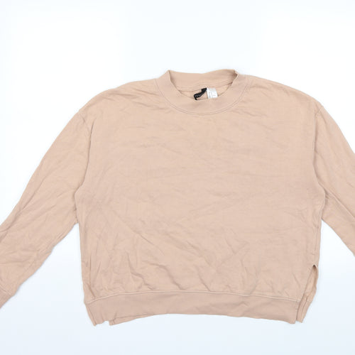 H&M Womens Beige   Pullover Sweatshirt Size M