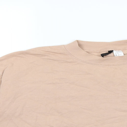H&M Womens Beige   Pullover Sweatshirt Size M