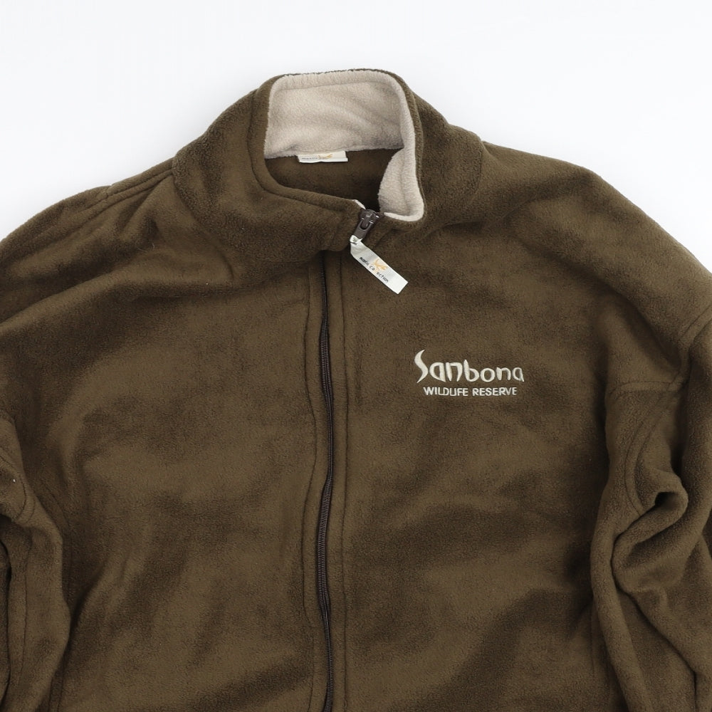sambona Mens Green   Full Zip Jumper Size 2XL