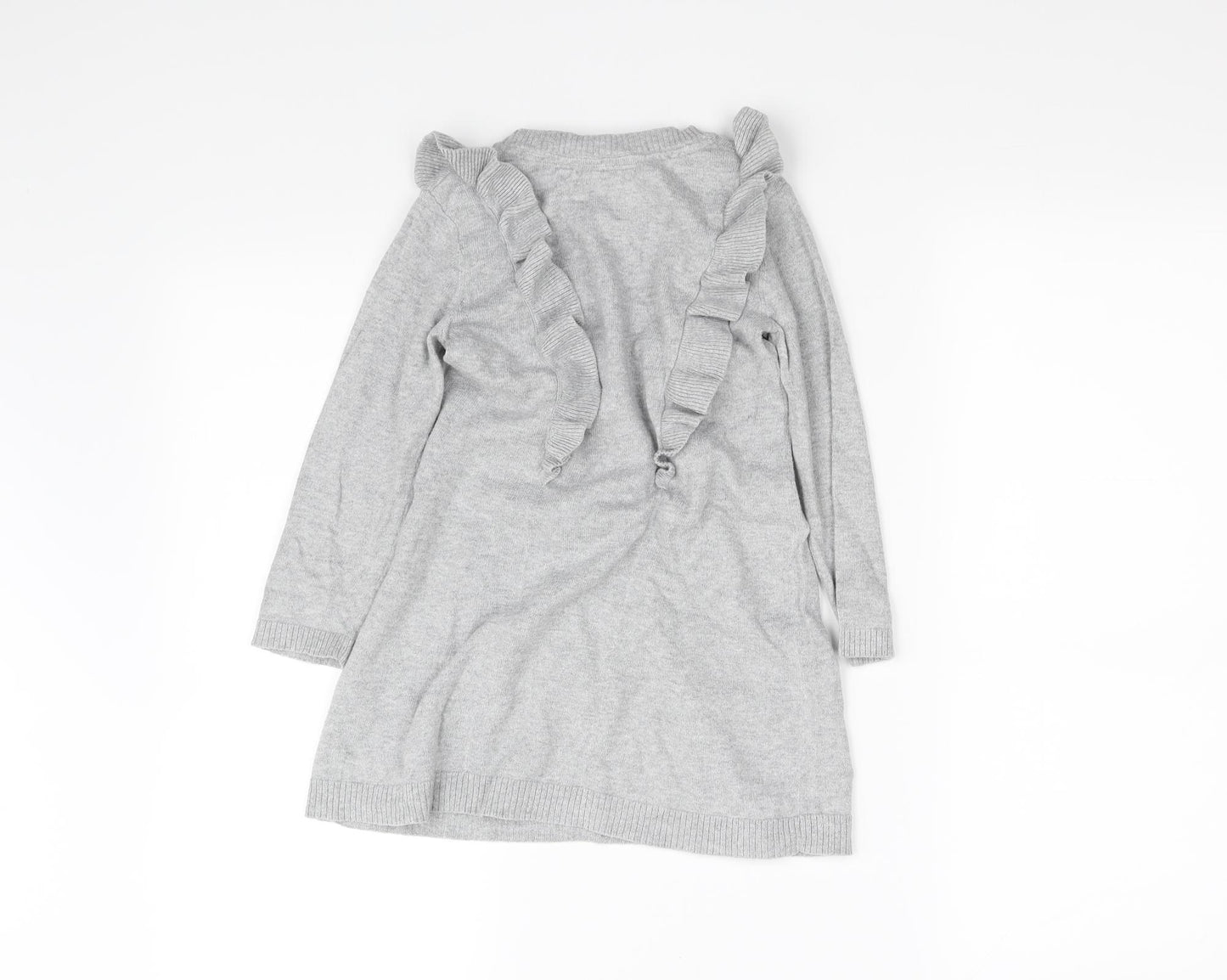 Preworn Girls Grey   Pullover Sweatshirt Size 3-4 Years