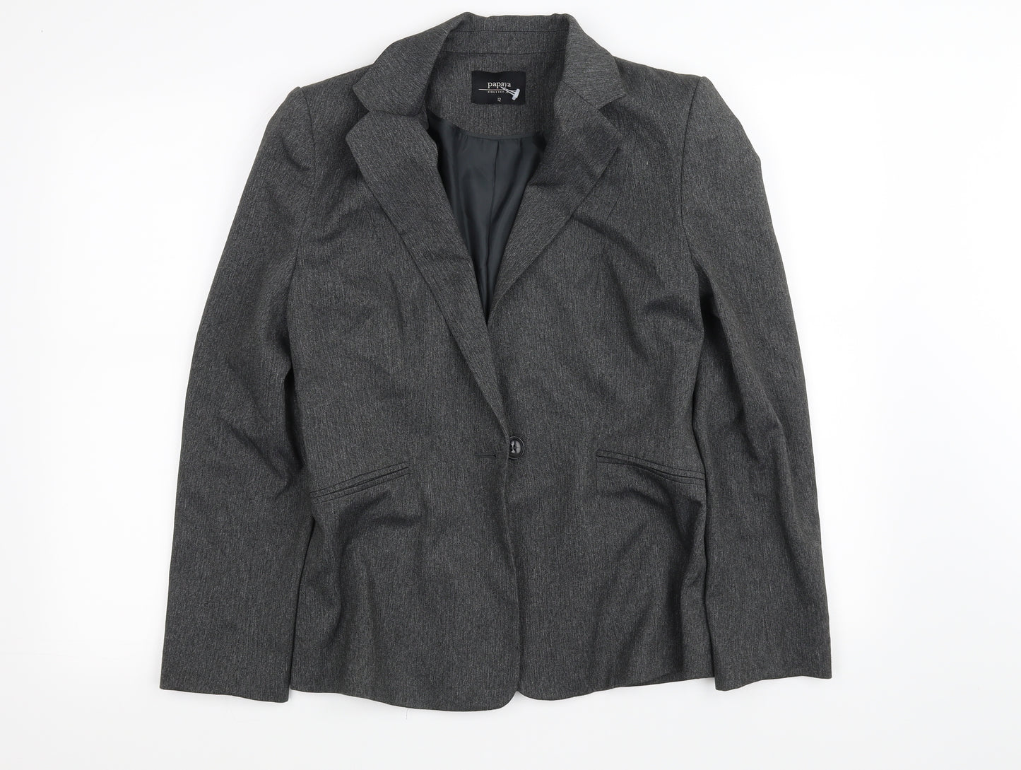 Papaya Womens Grey   Jacket Blazer Size 12