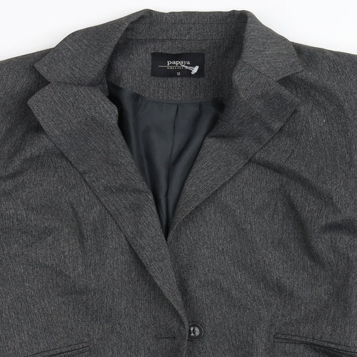 Papaya Womens Grey   Jacket Blazer Size 12