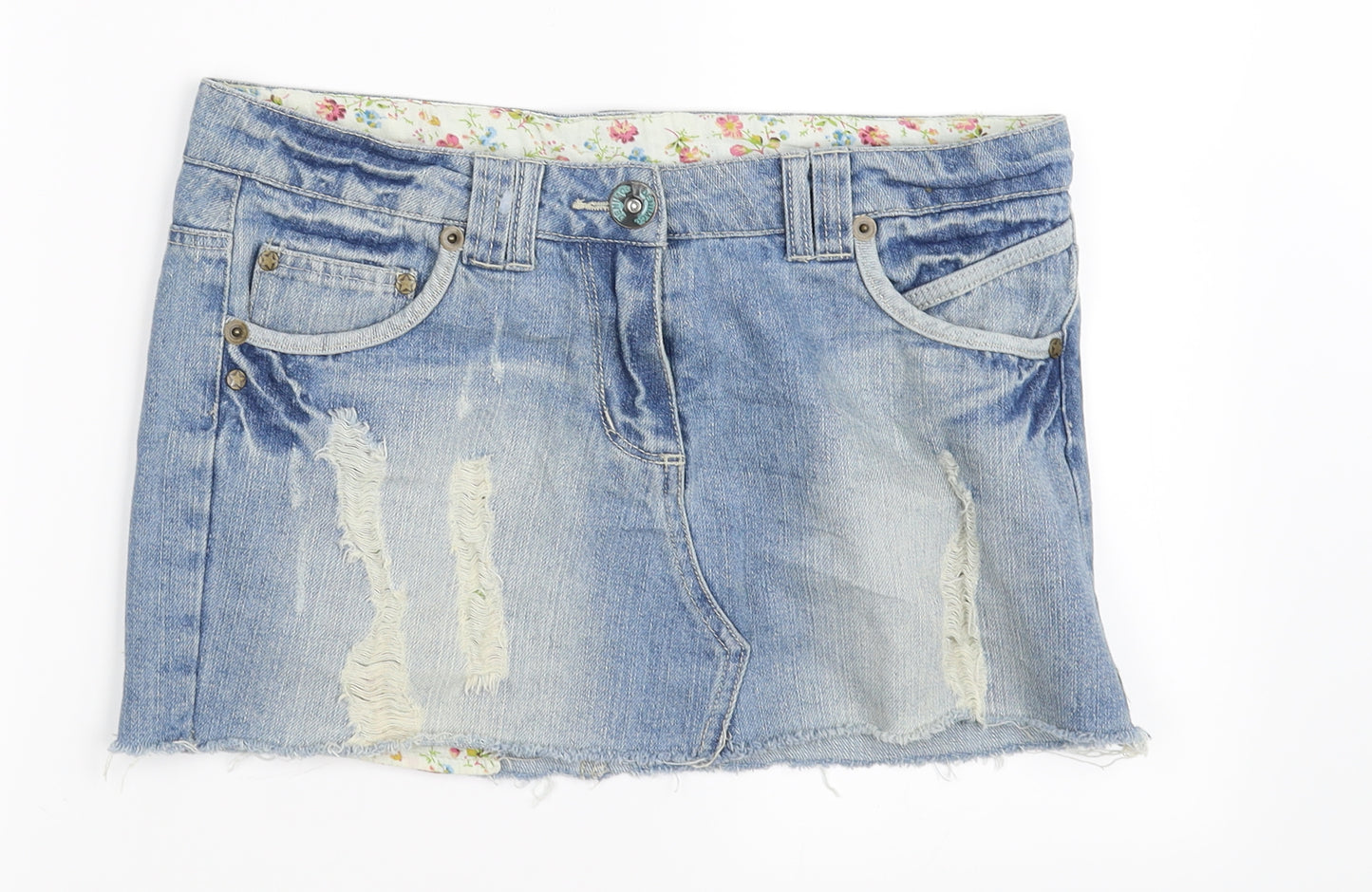 deniem co Womens Blue   Mini Skirt Size 10