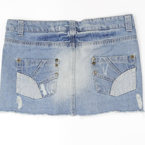 deniem co Womens Blue   Mini Skirt Size 10