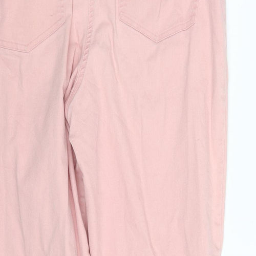 Viz A Viz Womens Pink   Skinny Jeans Size 12 L25 in