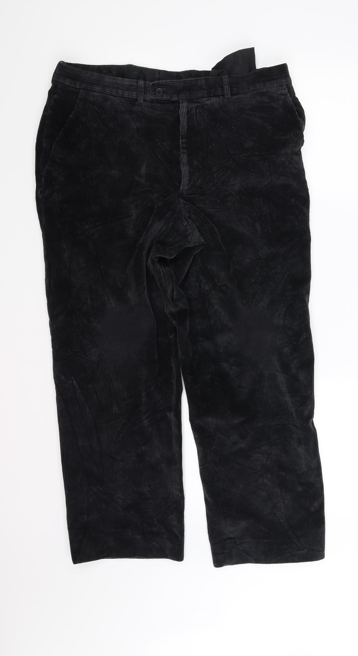 canaetti Mens Black   Trousers  Size M L27 in