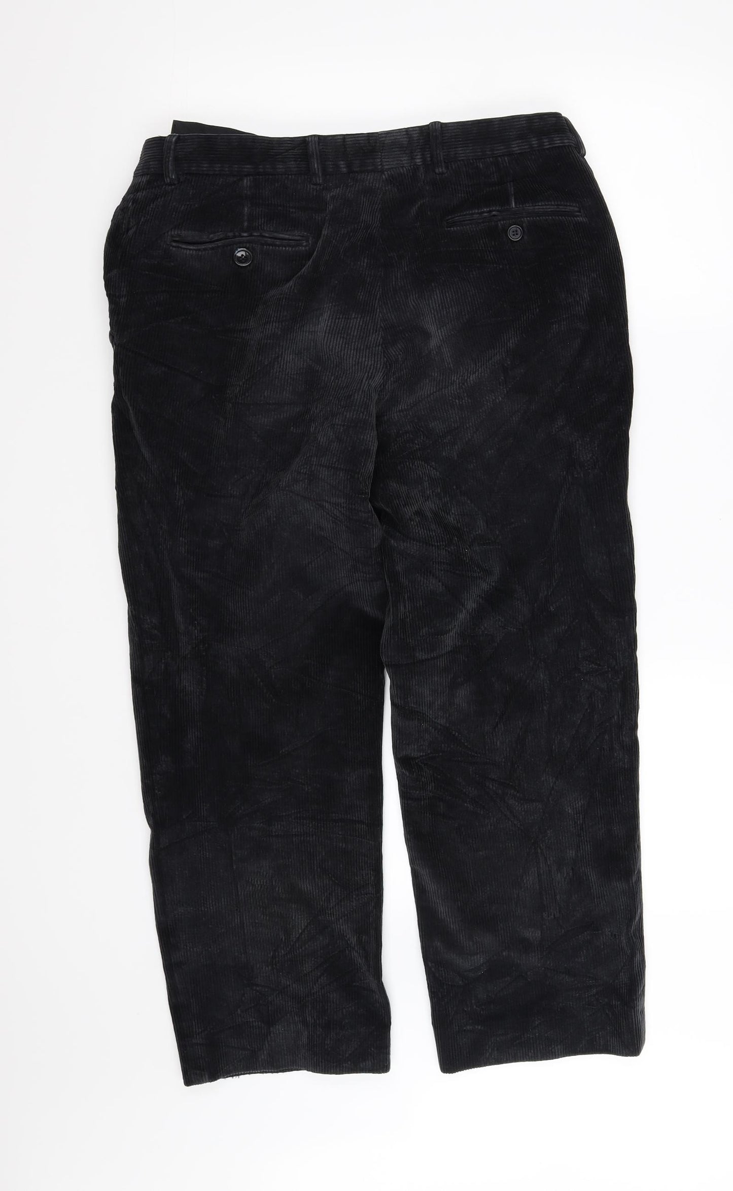 canaetti Mens Black   Trousers  Size M L27 in
