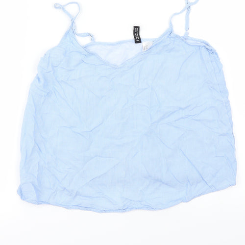 H&M Womens Blue   Cropped Blouse Size 6