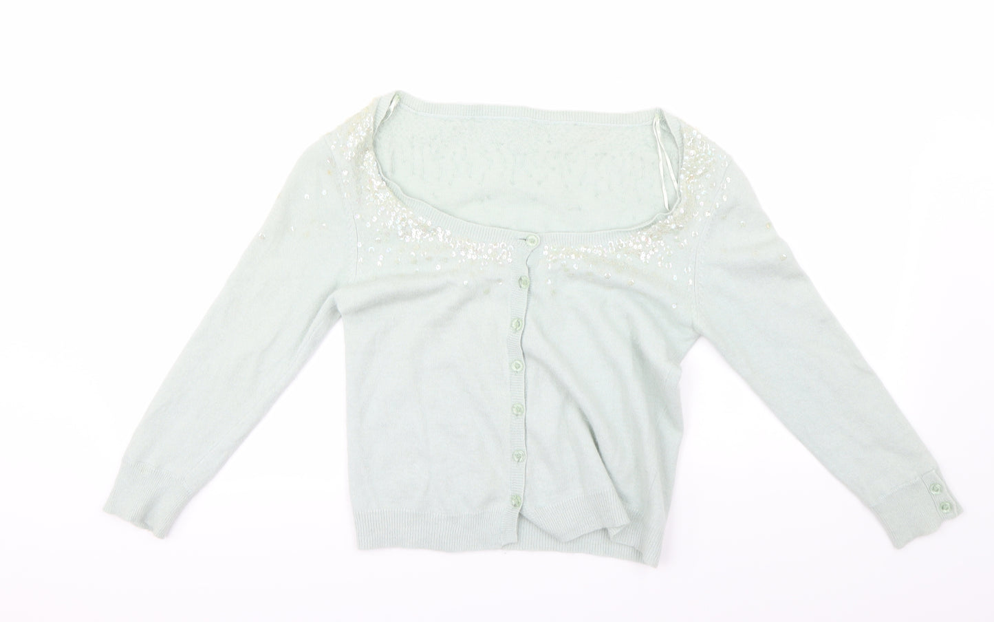 Preworn Womens Green   Cardigan Jumper Size 12