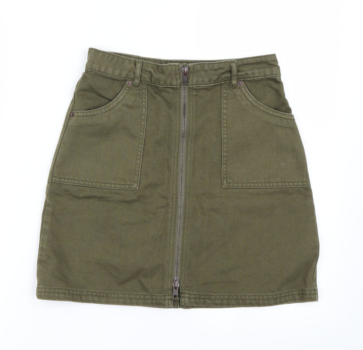 Jack Wills Womens Green A-Line Skirt Size 6