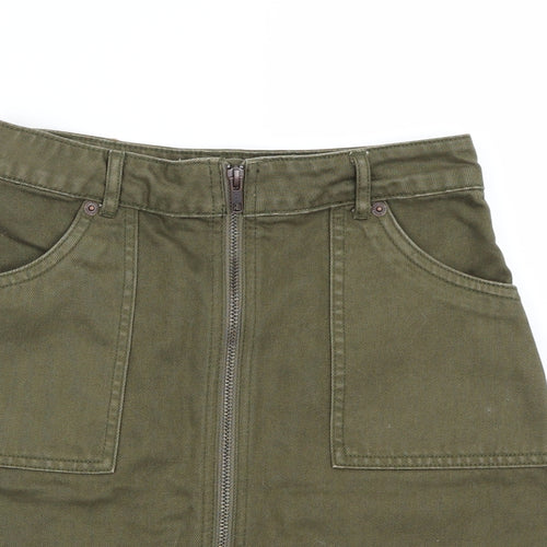 Jack Wills Womens Green   A-Line Skirt Size 6