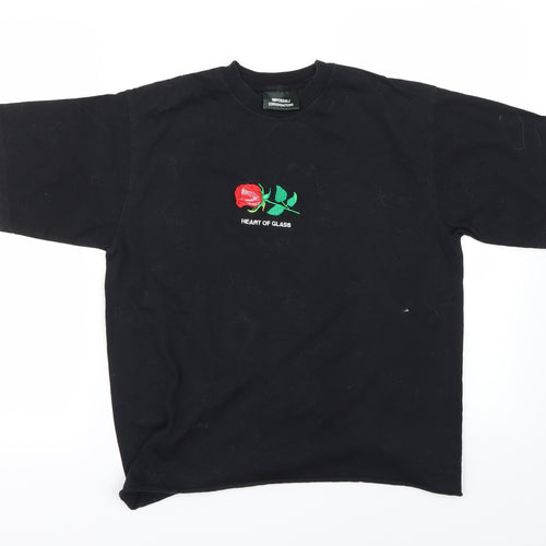 Preworn Womens Black   Cropped T-Shirt Size S
