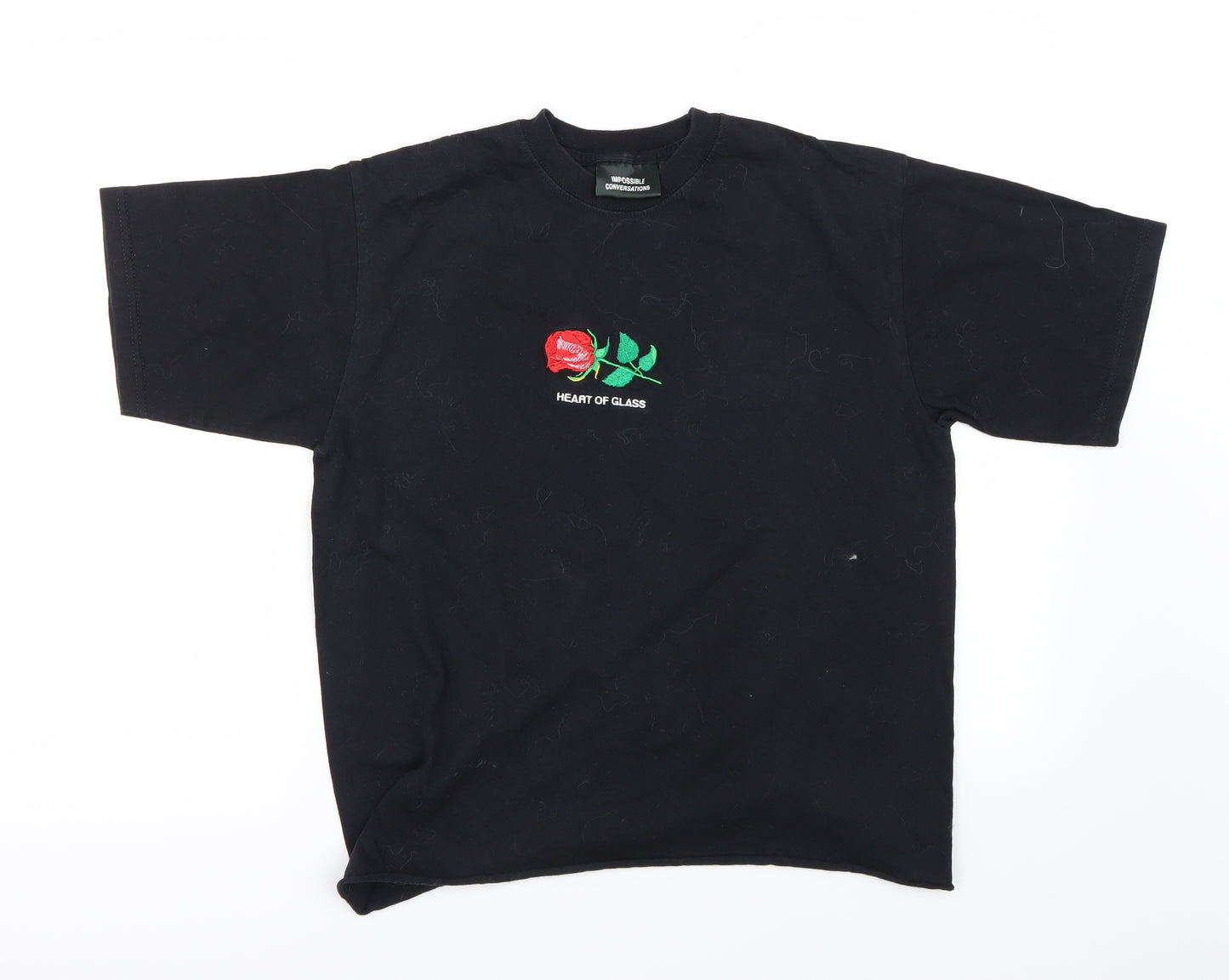 Preworn Womens Black   Cropped T-Shirt Size S