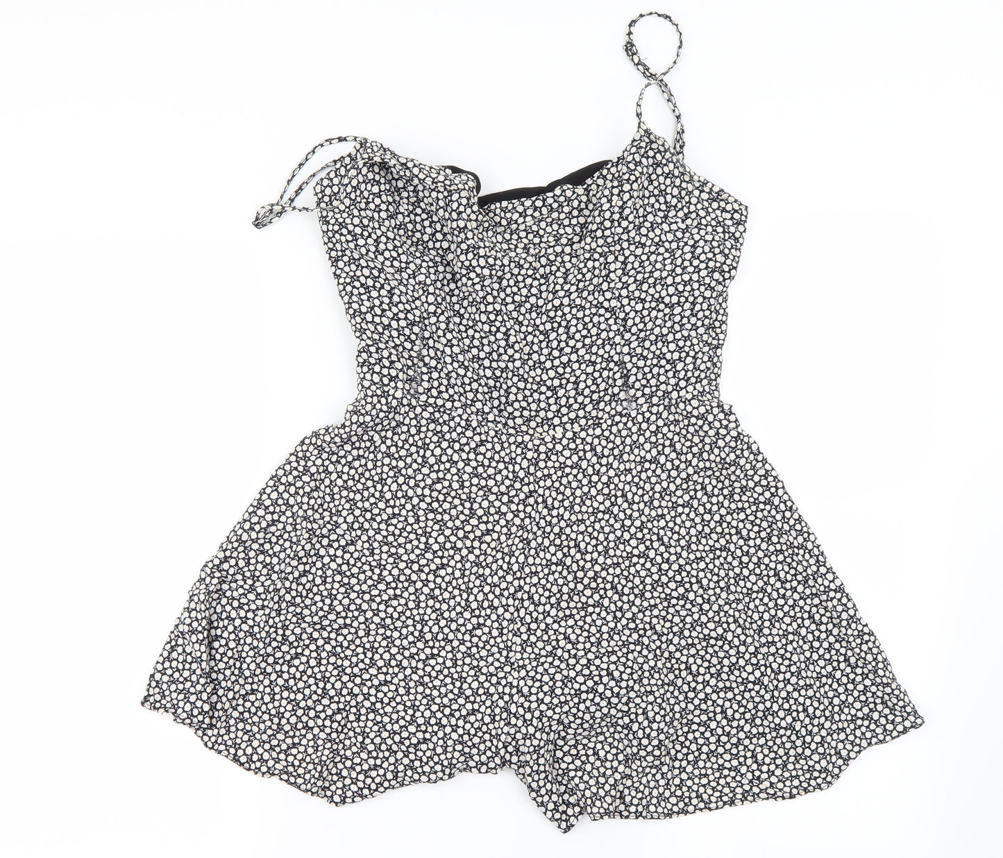 Zara Womens White Floral  Jumpsuit One-Piece Size S