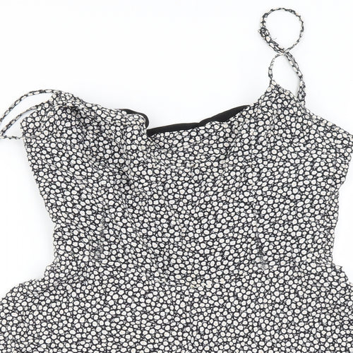 Zara Womens White Floral  Jumpsuit One-Piece Size S