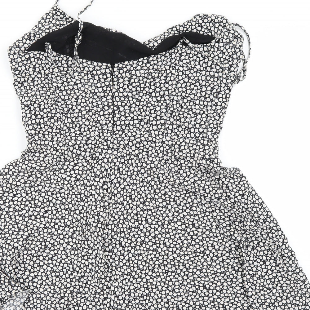 Zara Womens White Floral  Jumpsuit One-Piece Size S