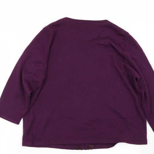 Marks and Spencer Womens Purple   Cardigan Jumper Size 10