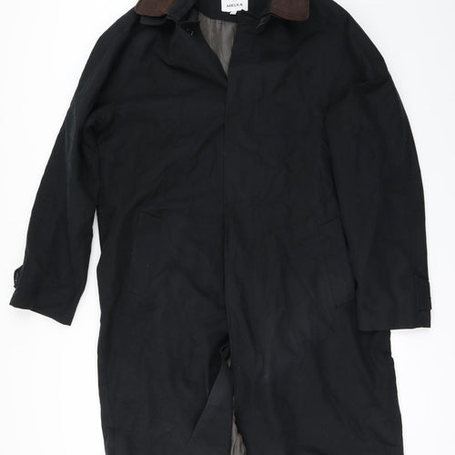 Melka Mens Black   Jacket Coat Size 3XL